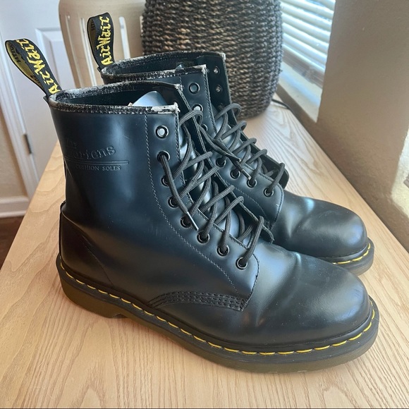 Dr. Martens | Shoes | Dr Martens 46 10072 Airwair Smooth Black Leather 8  Eye Boots | Poshmark